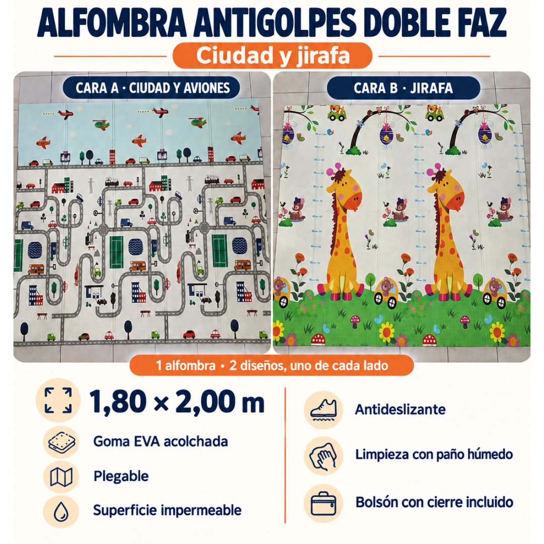 MiniMundo - Alfombra Antigolpes Doble Faz 🧩
