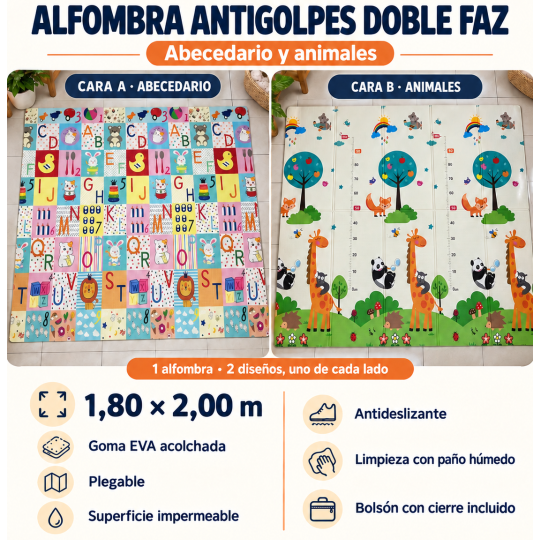 MiniMundo - Alfombra Antigolpes Doble Faz 🧩