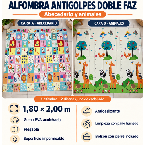 MiniMundo - Alfombra Antigolpes Doble Faz 🧩