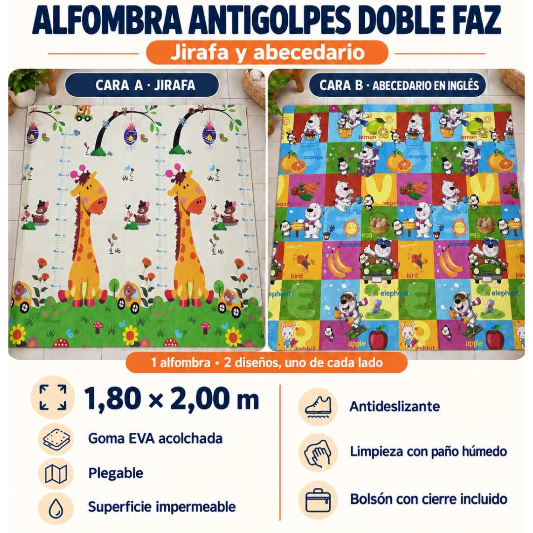 MiniMundo - Alfombra Antigolpes Doble Faz 🧩